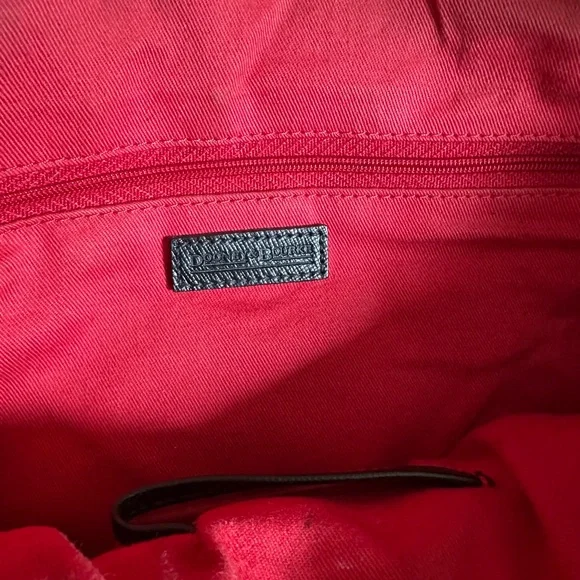 Vintage Dooney & Bourke Red Interior Large Purse/Tote with flaws - Picture 8 of 15